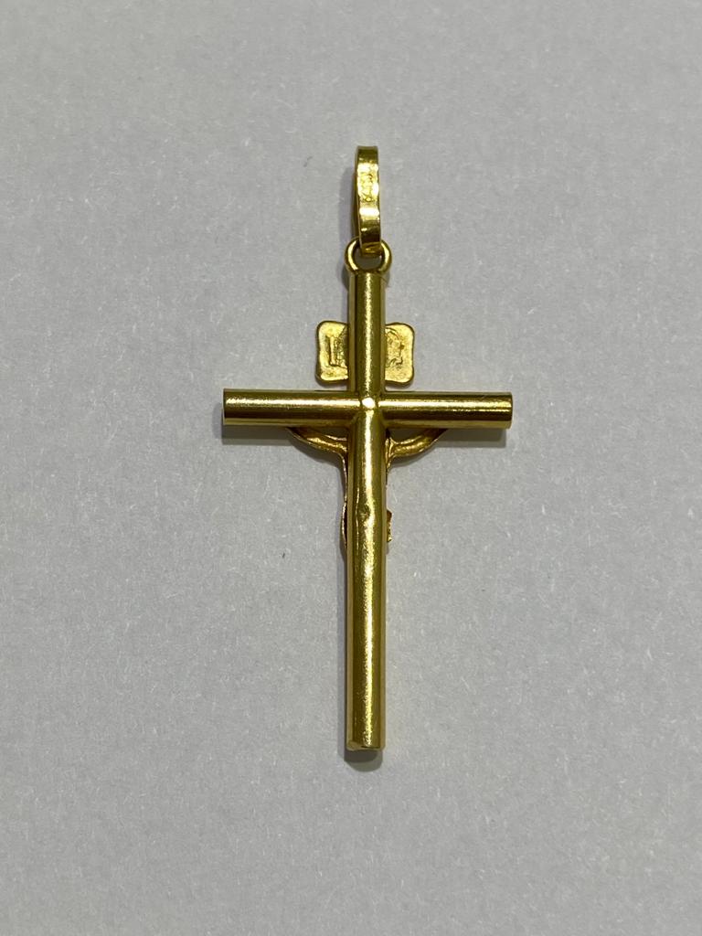 Colgante Cruz de 18Kt