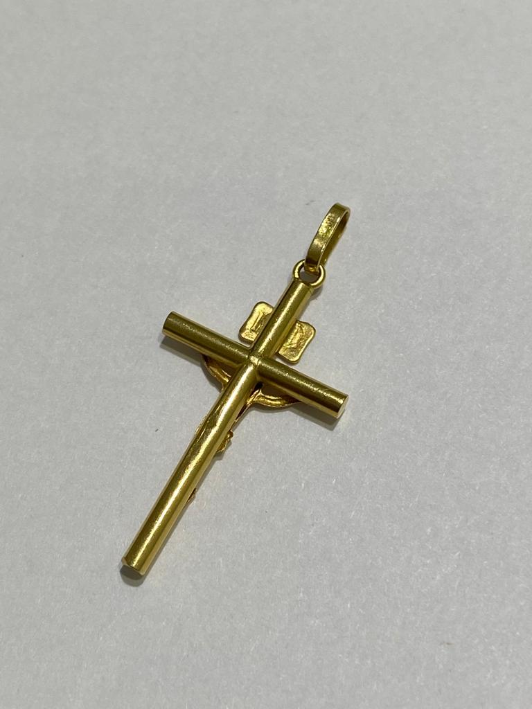 Colgante Cruz de 18Kt