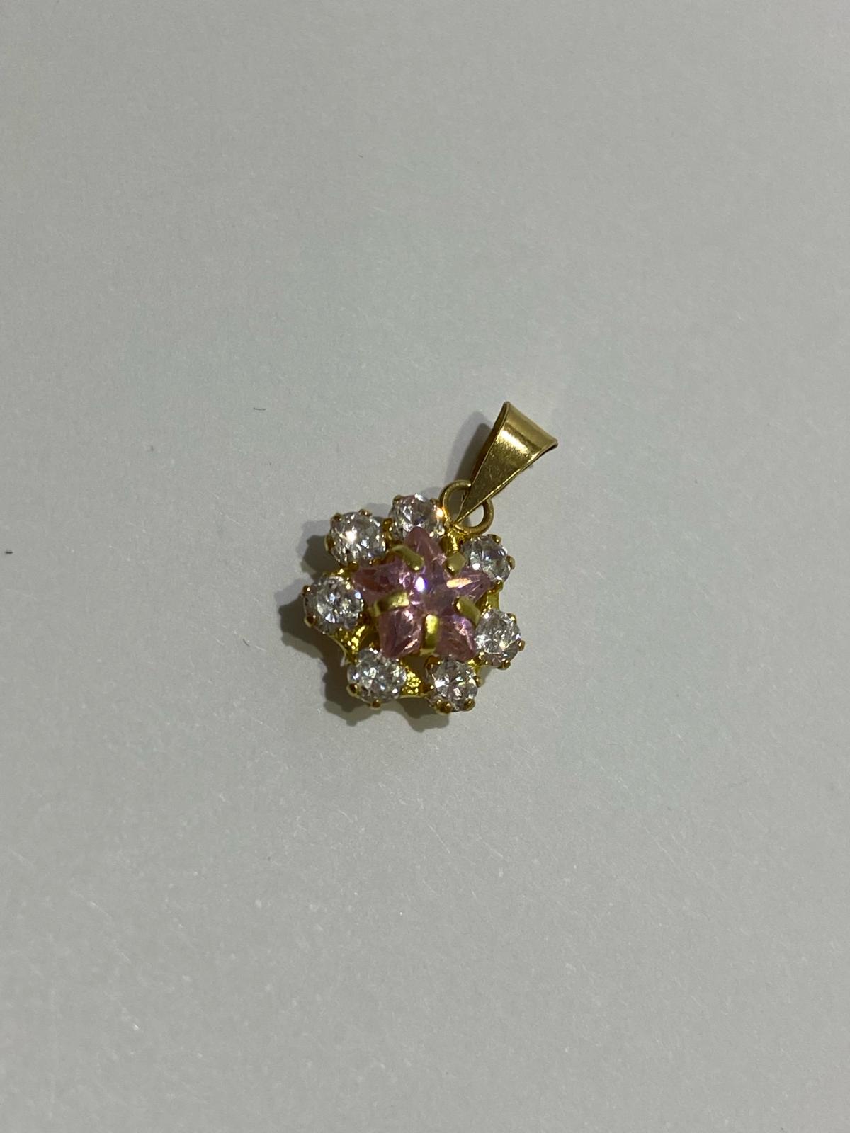 COLGANTE FLOR DE ORO 18KT DE SEGUNDA MANO