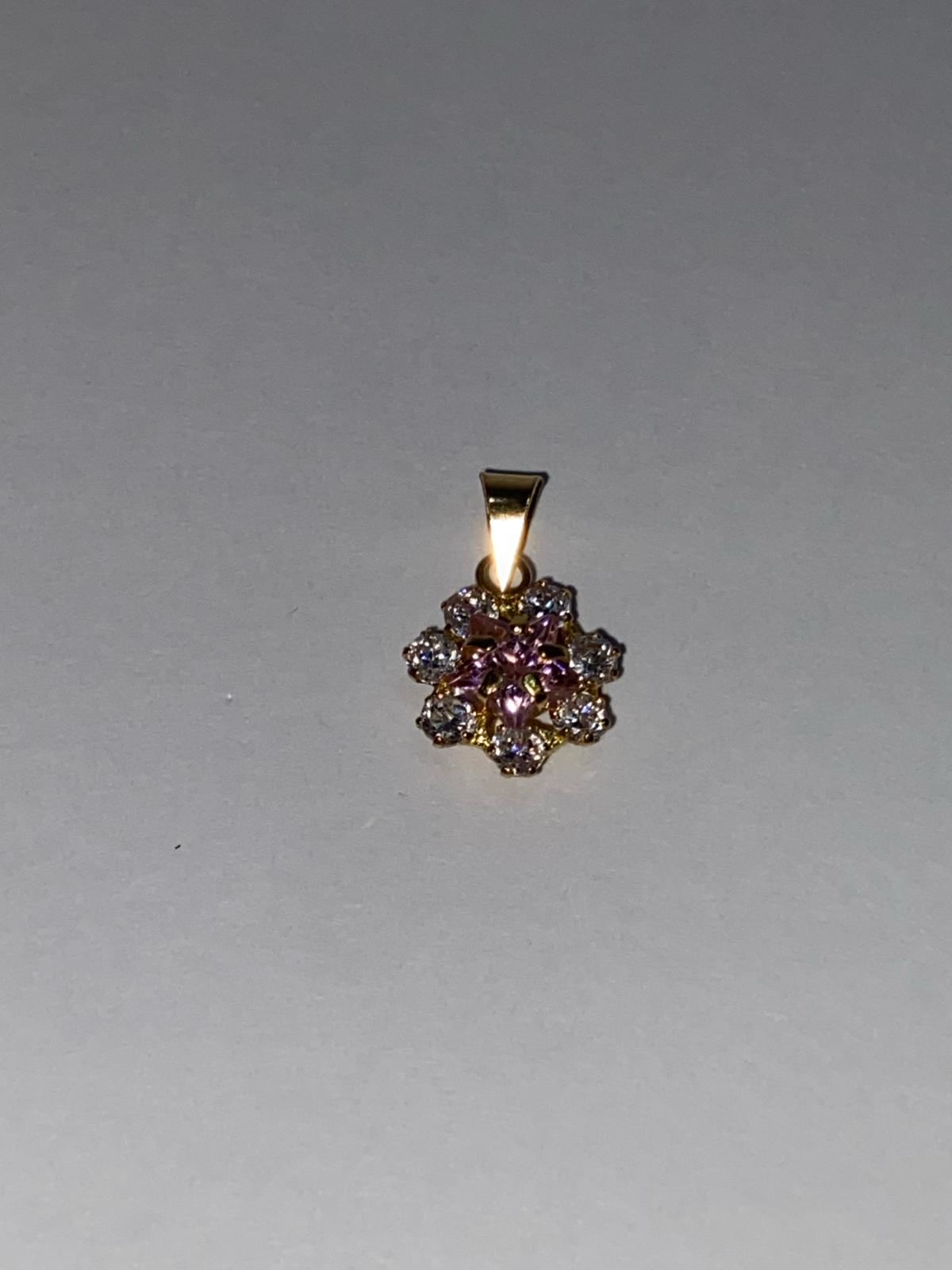 COLGANTE FLOR DE ORO 18KT DE SEGUNDA MANO